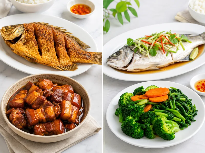 Các món chiên, xào nhiều dầu nên được thay bằng luộc, hấp hoặc áp chảo ít dầu